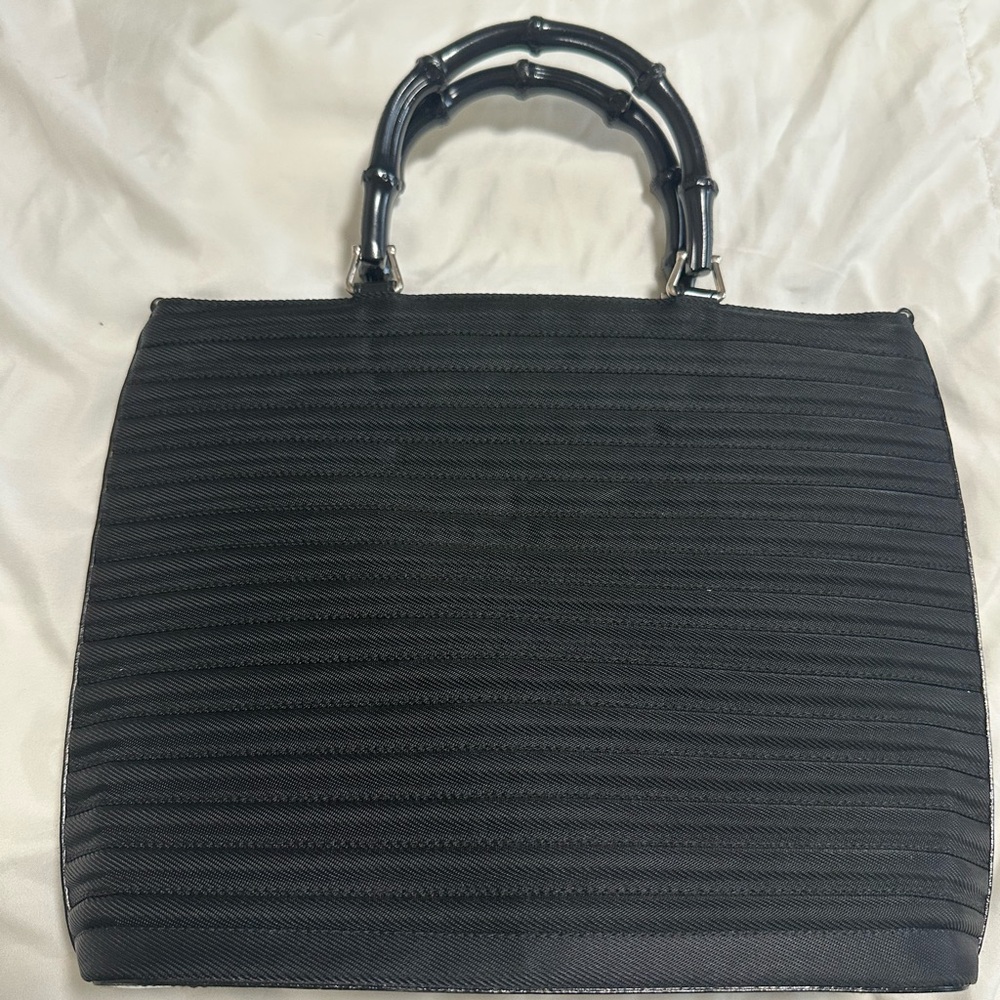 Gucci Black Handbag with Bamboo Handles